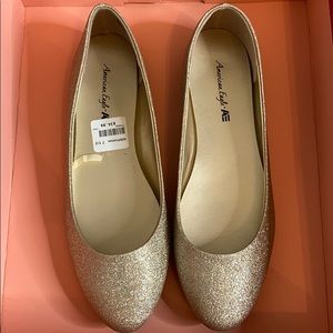 American Eagle Gold Sparkle Flats